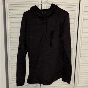 Black Hooded Pullover Sweatshirt